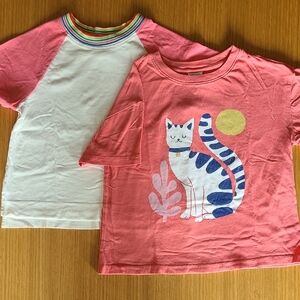Kids Pink Cat Graphic T-Shirt